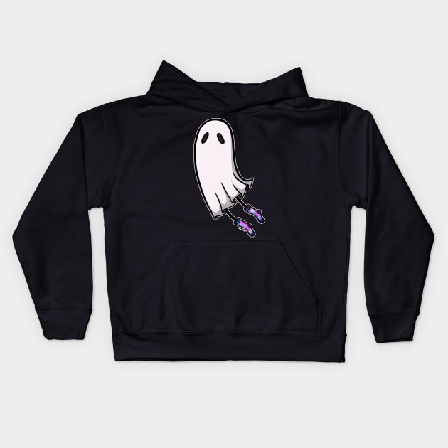 Galaxy Socks Ghost Kids Hoodie by Jan Grackle